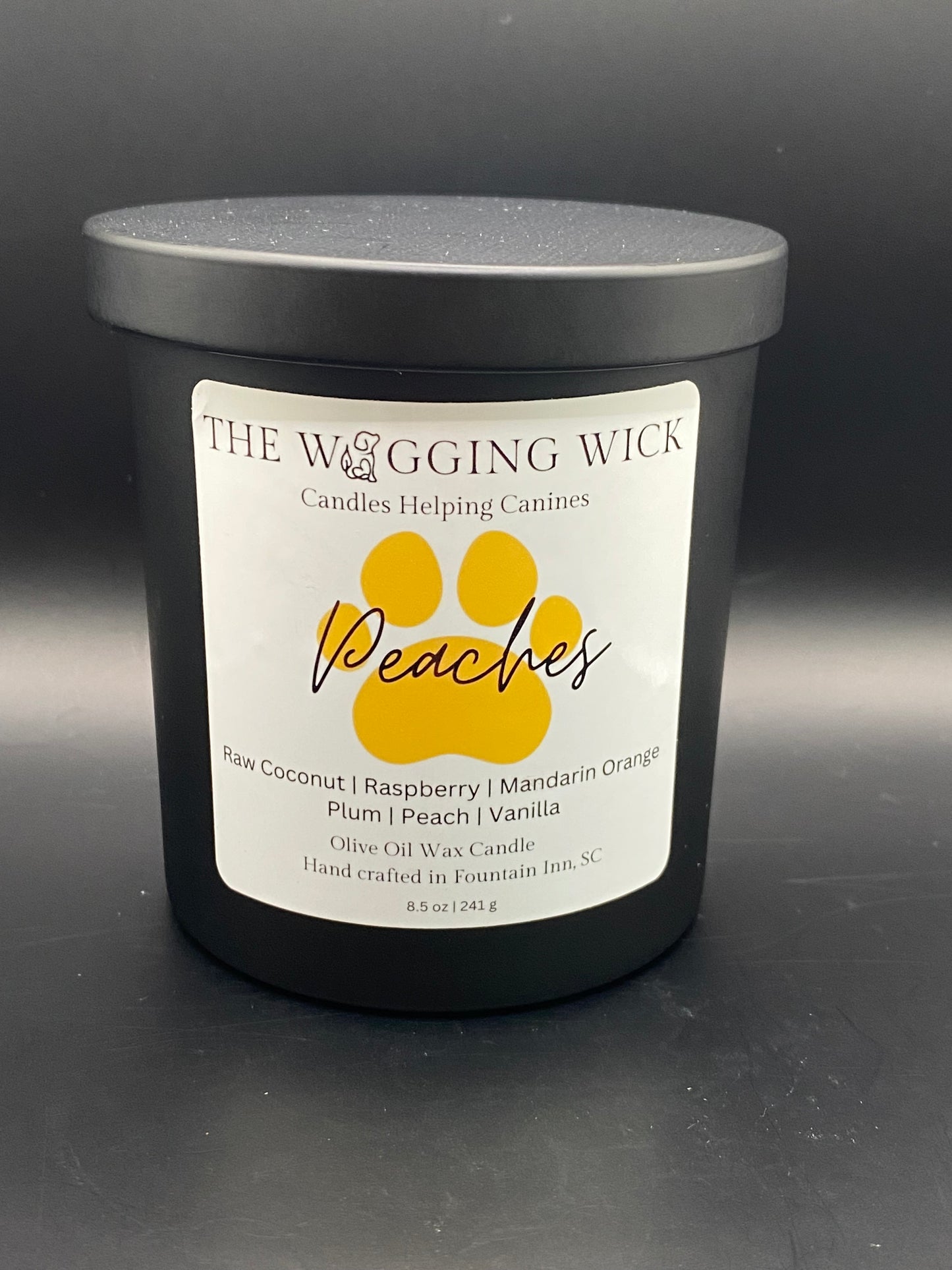Peaches Organic Olive Oil Candle - 8.5 oz