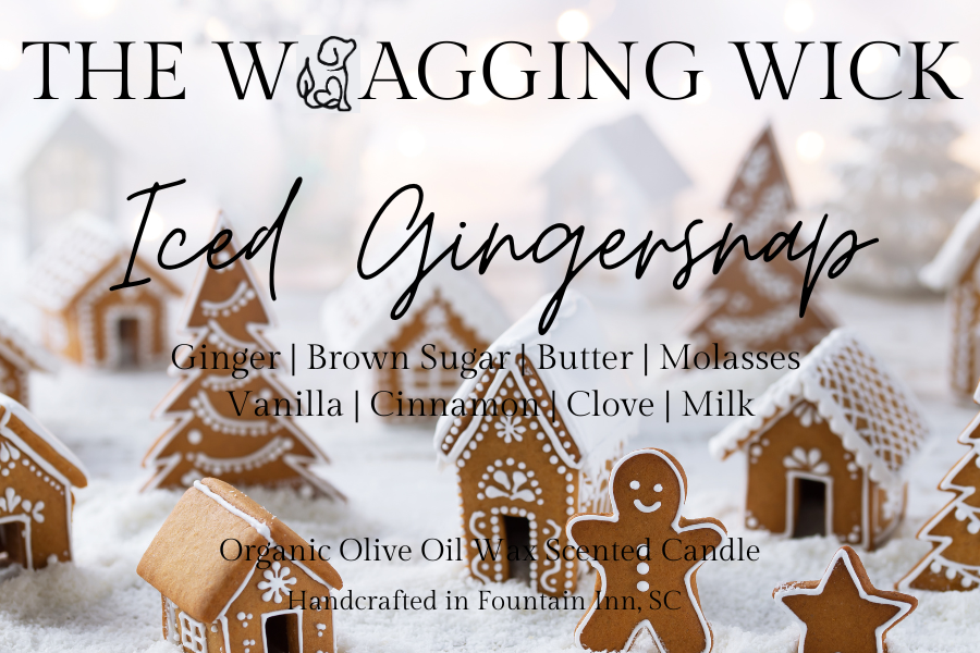 Iced Gingersnap - 10 oz Organic Olive Oil Wax Scented Candle